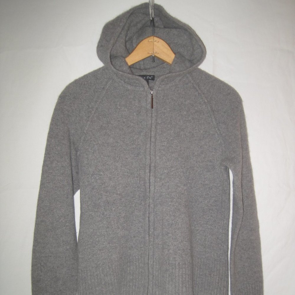 Eagle's Eye Women's Full Zip Wool Sweater M Gray